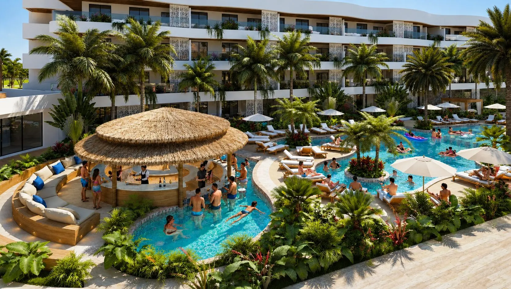 The Alana — swim-up bar and pool deck