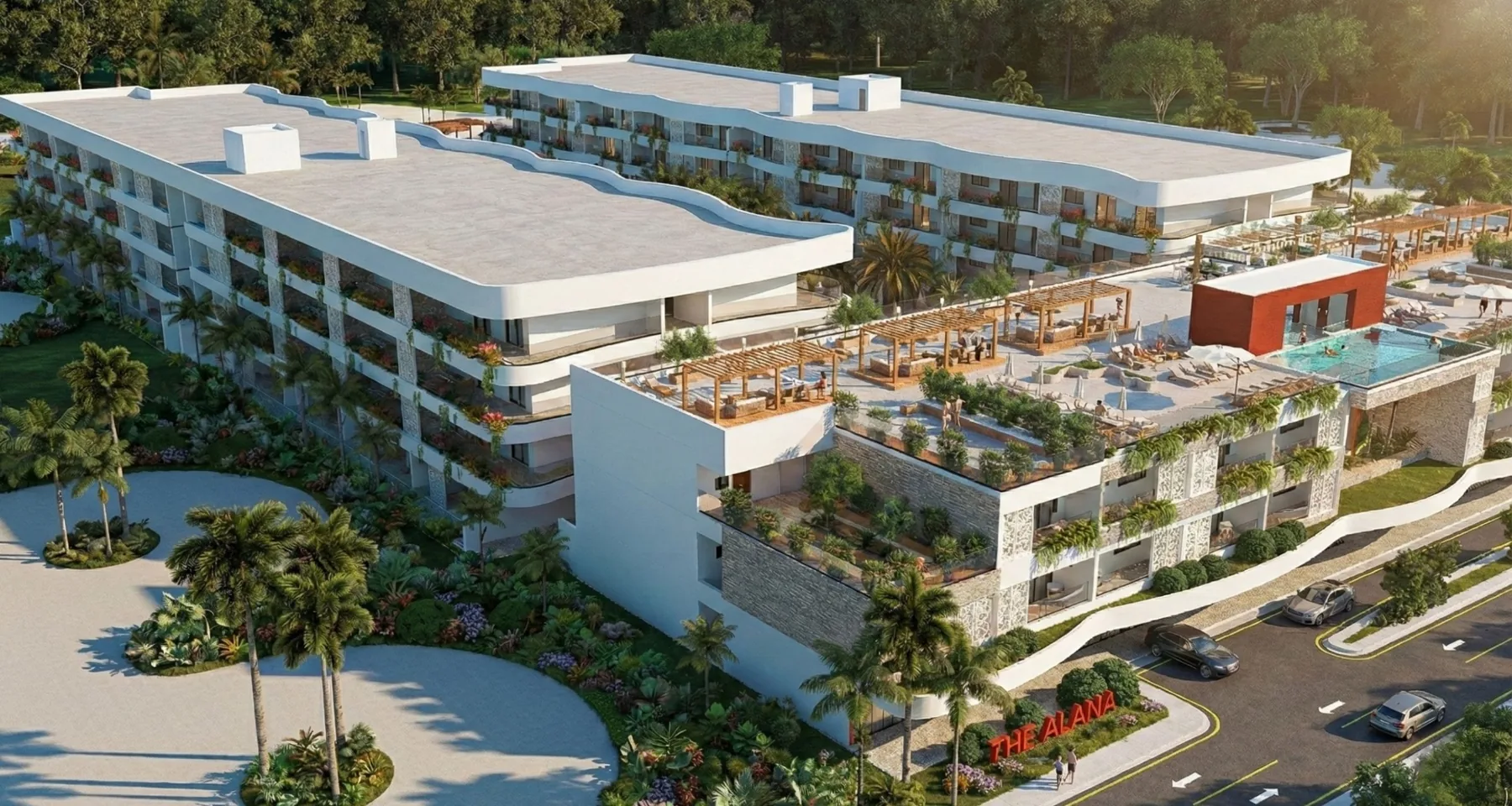 The Alana — aerial view of the resort